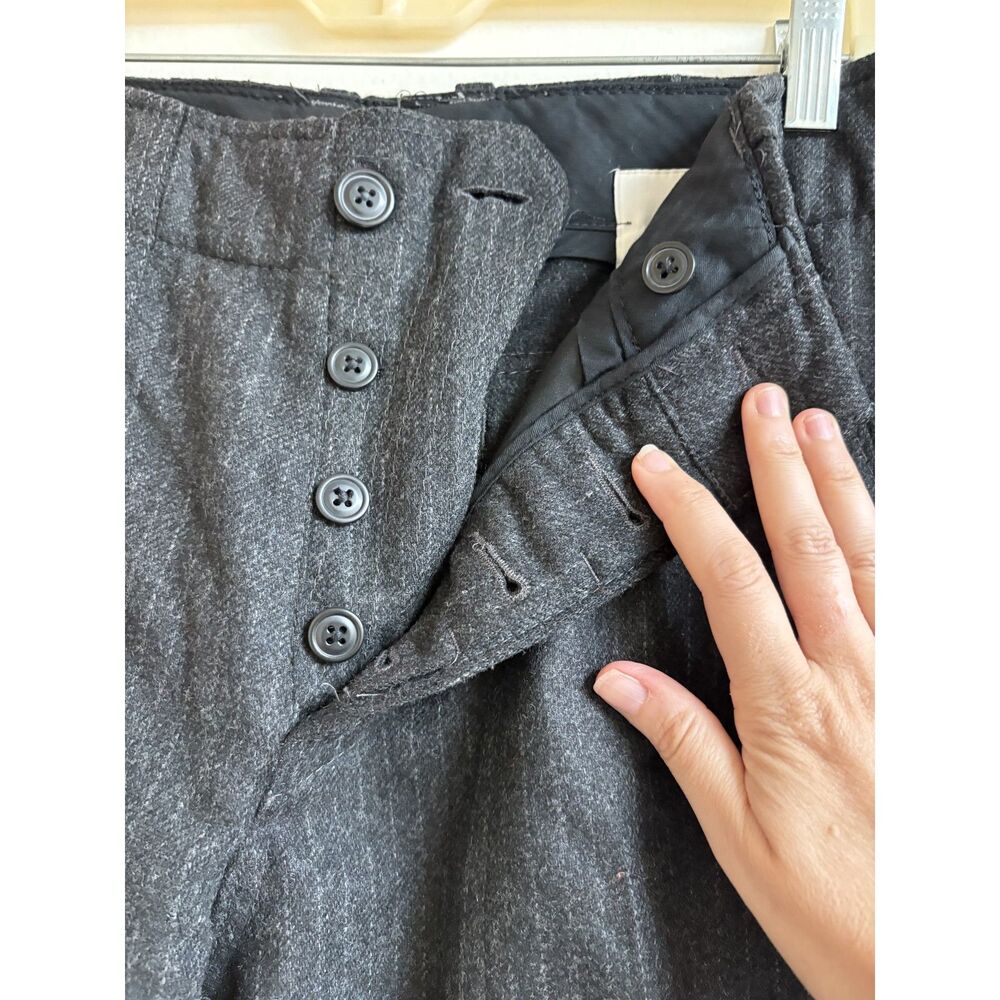 GAP 1969 Wool Fatigue Pants Grey Holiday 2006 Trousers Mens Slacks 32x30 Y2K Vtg - Picture 3 of 9